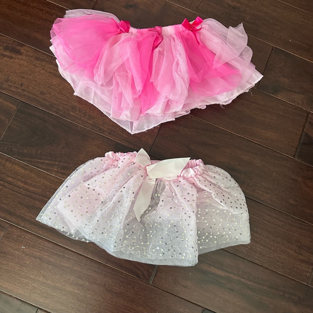 Pink and White Tulle Skirts for Medium sized Dog